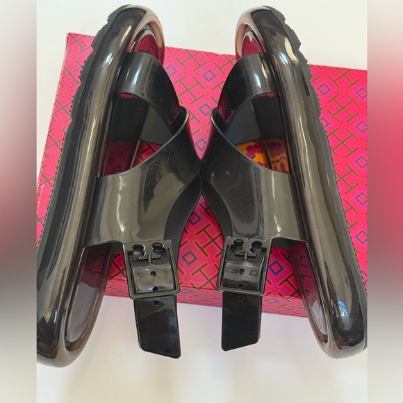 Tory Burch Crisscross Bubble Jelly Sandals Black Size 8 (New) - Picture 3 of 8